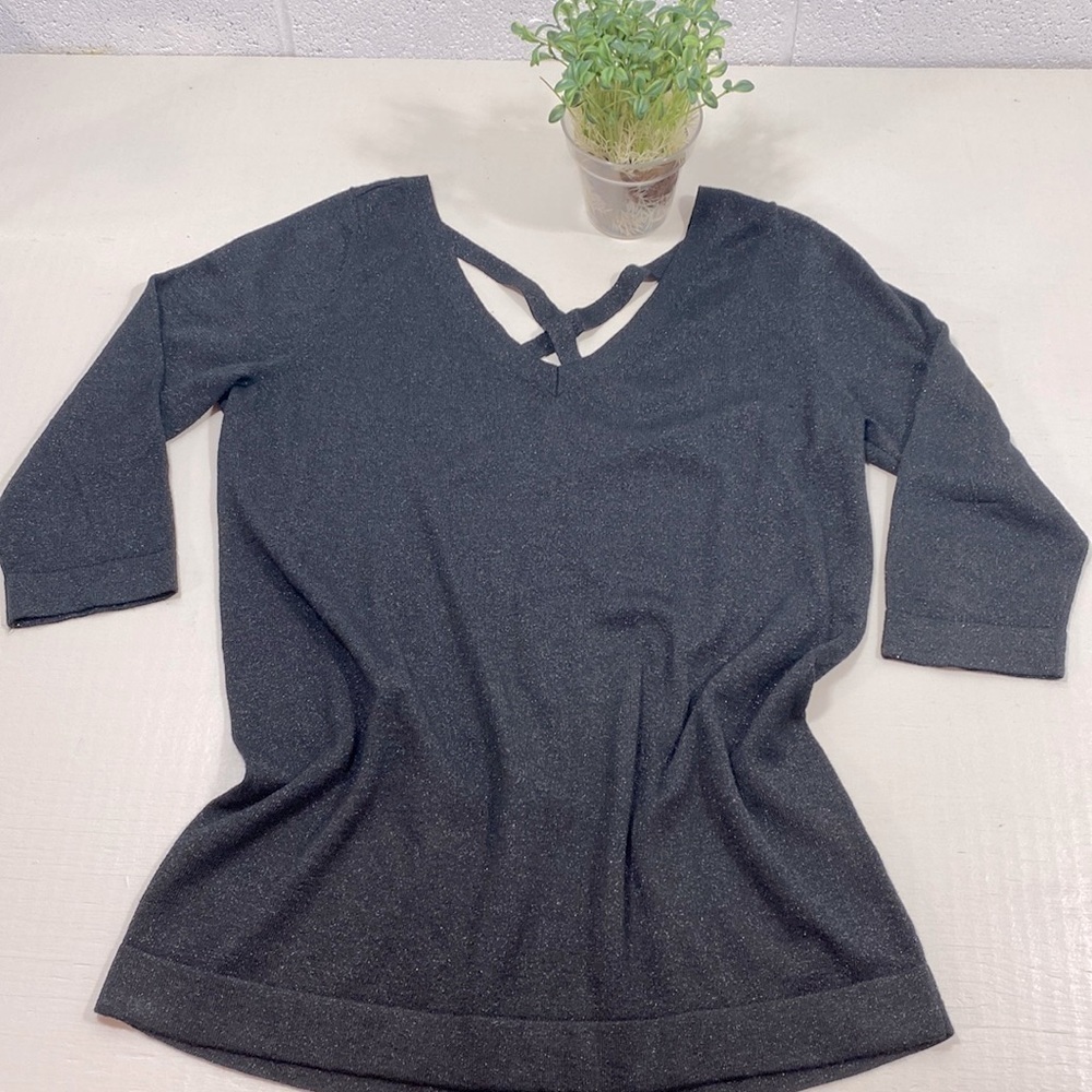 Smart set black sweater with silver sparkle​​​​​​​​​​​​​​​​​